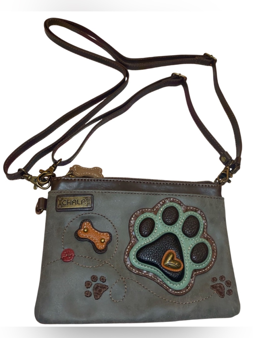 CHALA Crossbody Bag Purse Dog Paw Print
